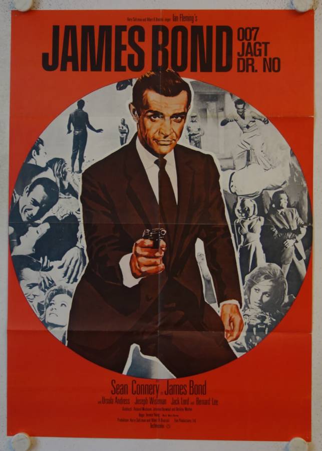James Bond 007 jagt Dr. No originales deutsches Filmplakat (R70s)